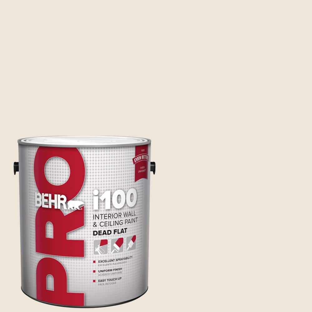 BEHR PRO 1 gal. #HDC-MD-11 Exclusive Ivory Dead Flat Interior Paint