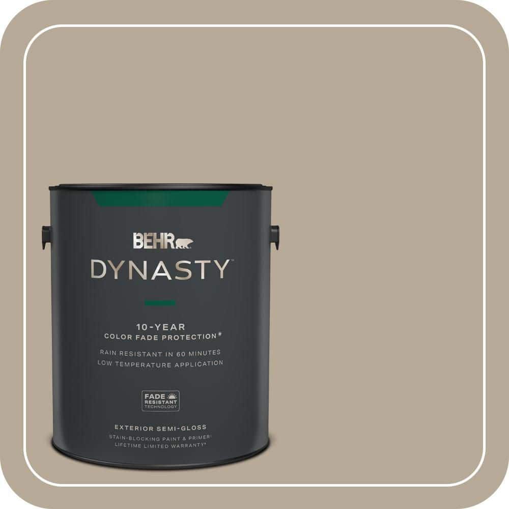 BEHR DYNASTY 1 gal. #MQ2-20 Safari Chic Semi-Gloss Enamel Exterior Stain-Blocking Paint & Primer