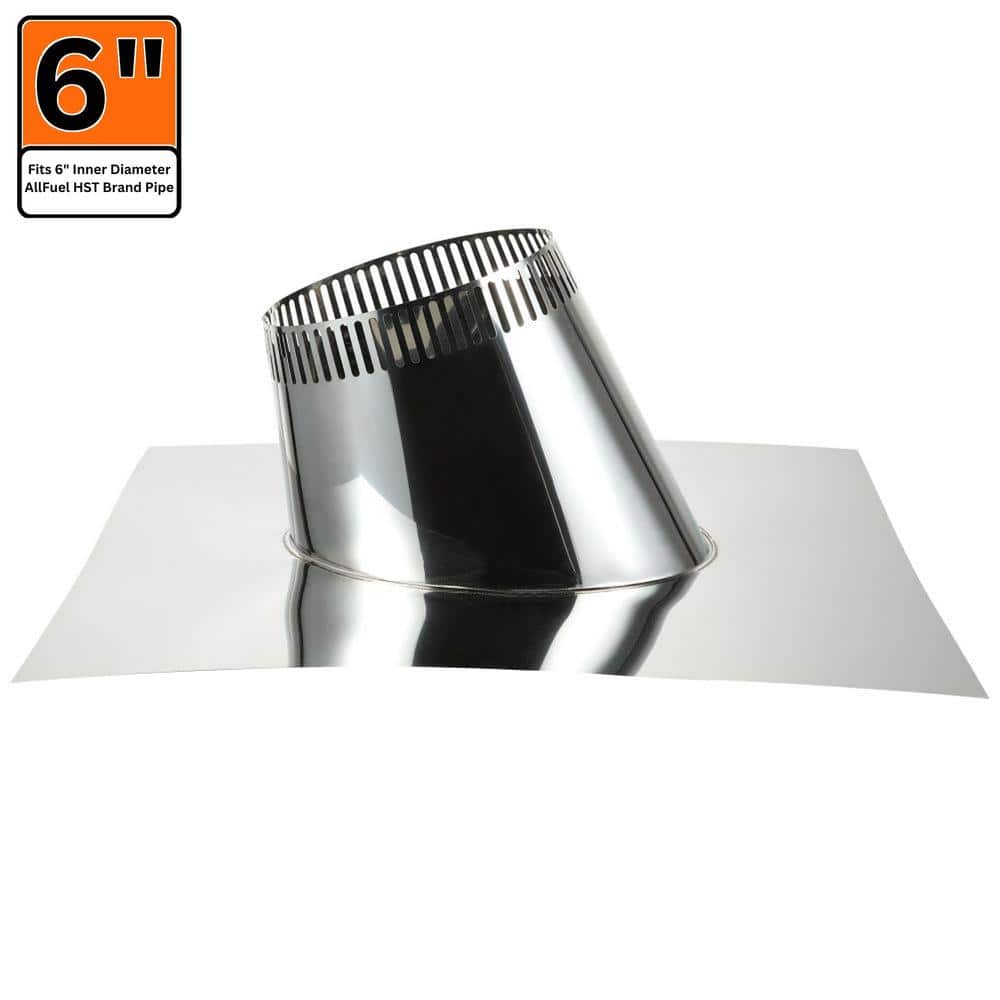 ALLFUEL HST AllFuel 6 in. 1/12 to 6/12 Pitch Roof Flashing for Double Wall Chimney Pipe (1)