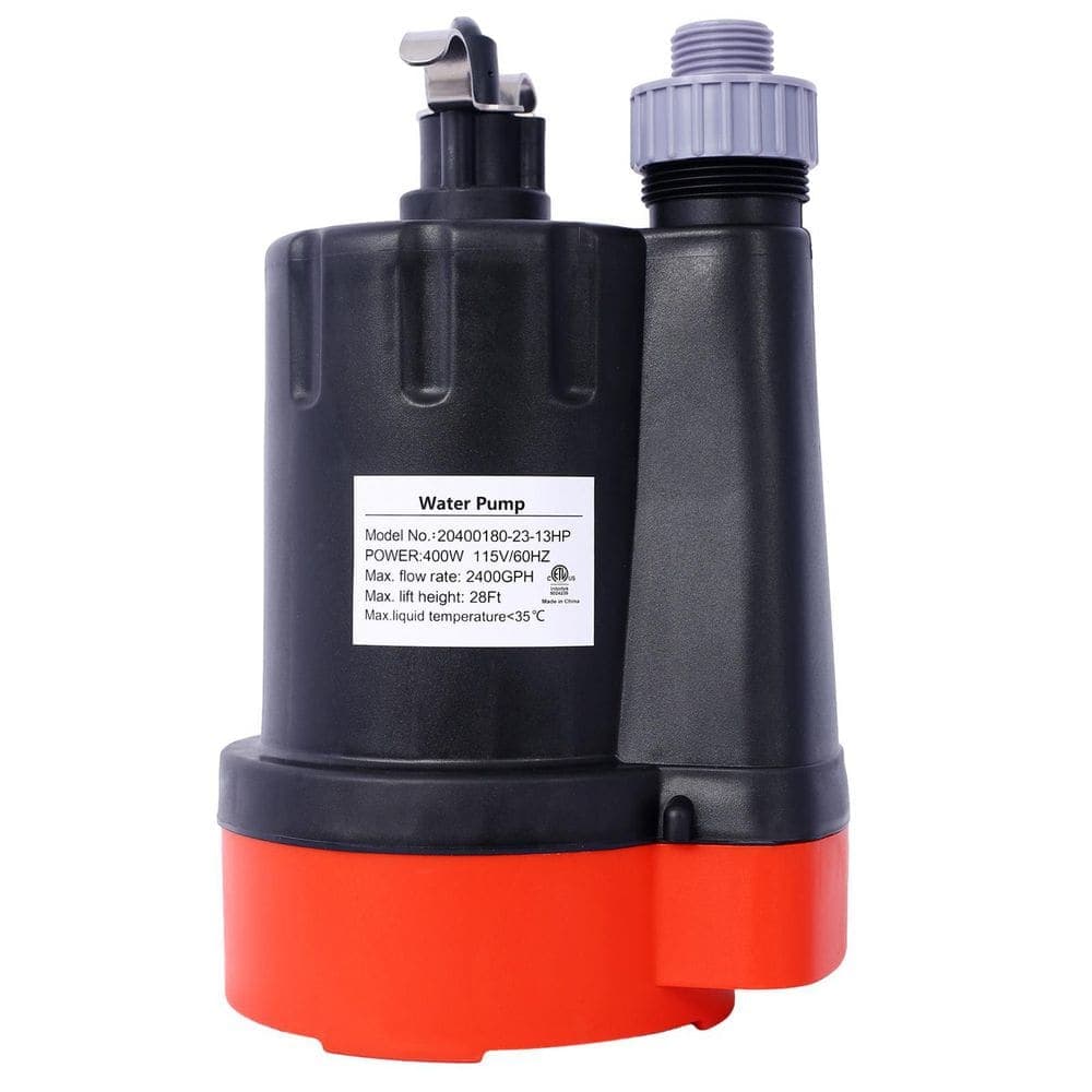 cadeninc 1/3HP 2500GPH Submersible Water Pump, Thermoplastic Utility Pump,Sump Pump, with 10 ft. Power Cord