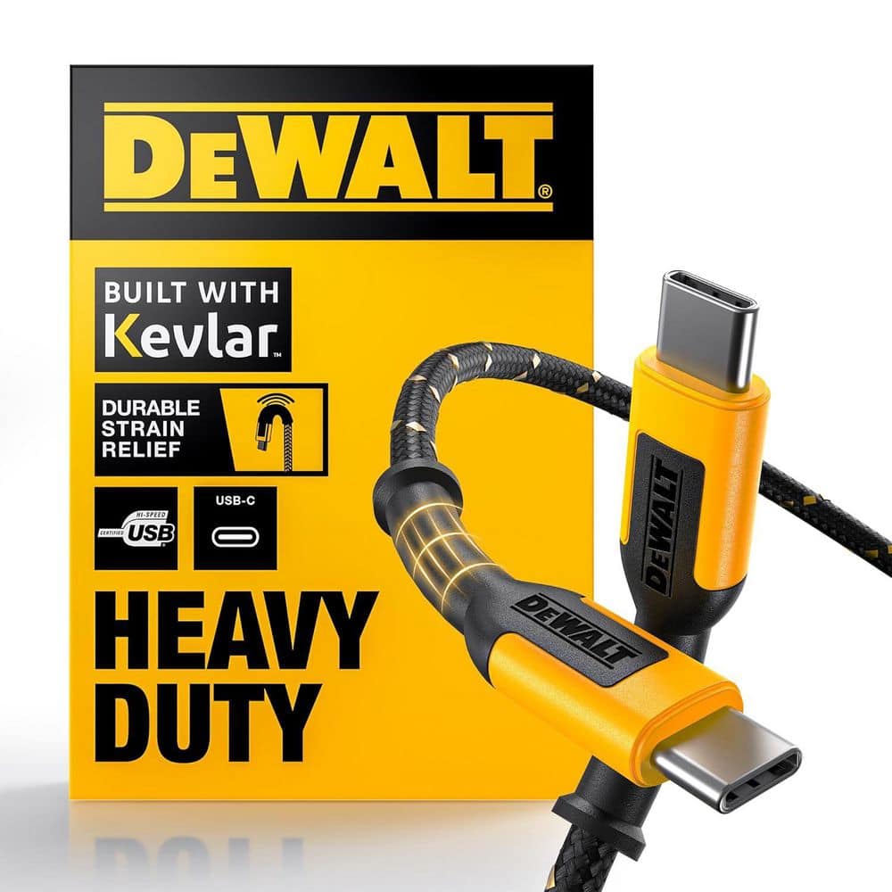 DEWALT 4 ft. Reinforced Braided Cable for USB-C