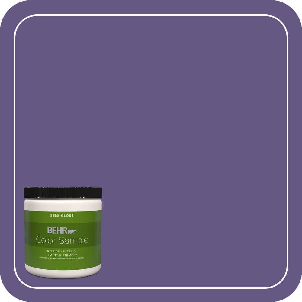 BEHR PREMIUM PLUS 8 oz. #640B-7 Berry Jam Semi-Gloss Interior/Exterior Paint & Primer Color Sample