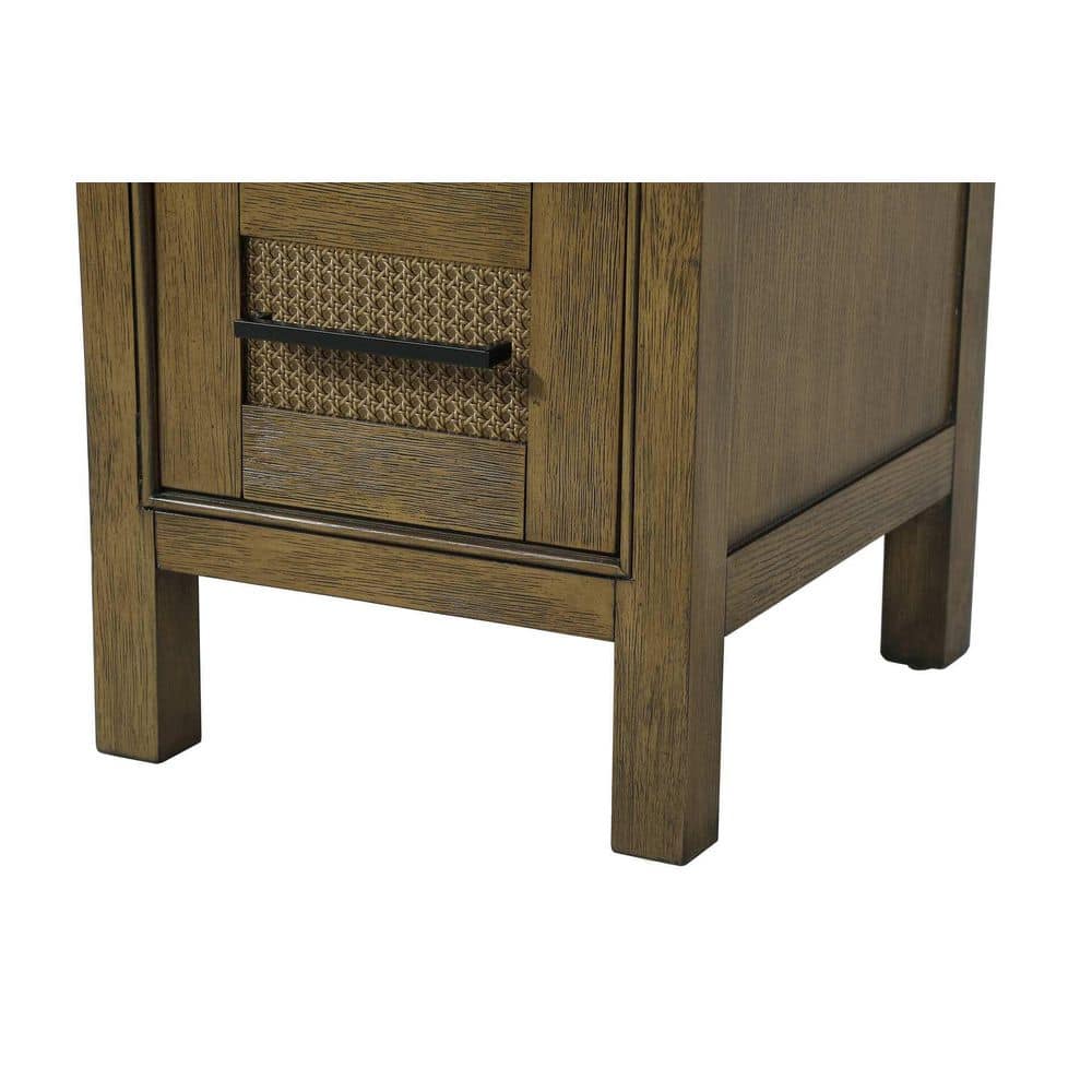 TIMELESS HOME 16 in. W x 18 in. D x 72 in. H Brown Freestanding Linen Cabinet (2)