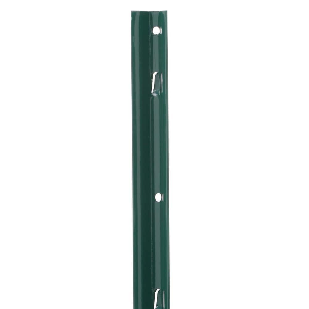 Everbilt 3 in. 3 in. 6 ft. Green Steel Fence Heavy Duty U-Post with Anchor Plate (4)