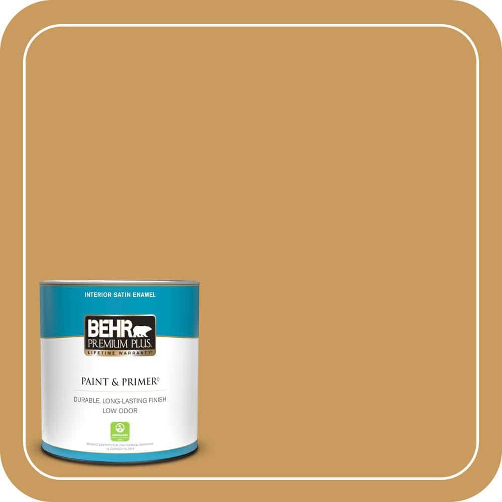 BEHR PREMIUM PLUS #M280-6 Solid Gold Enamel Interior/Exterior Paint & Primer Color Sample (1)