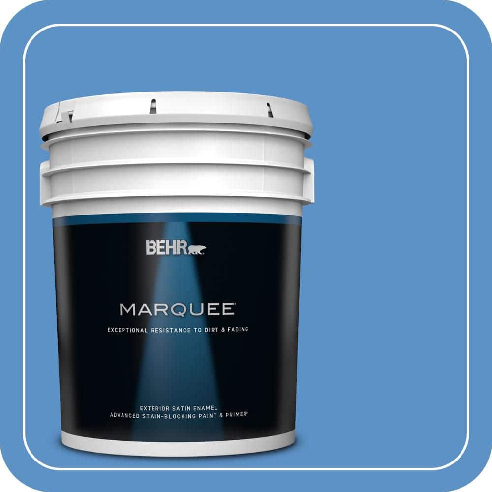 BEHR MARQUEE 5 gal. #MQ4-26 Come Sail Away Satin Enamel Exterior Paint & Primer