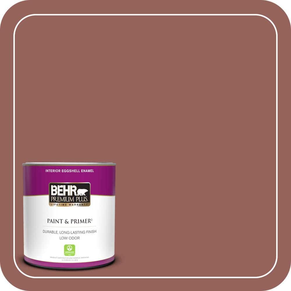 BEHR PREMIUM PLUS #ICC-73 Brick Hearth Flat Interior/Exterior Paint & Primer Color Sample (1)