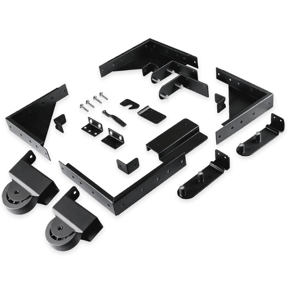 Unbranded Sliding Gate Hardware Kit for Wood Fence Gates with Rolling Wheels Anti Sag Heavy Duty DIY Installation (1)