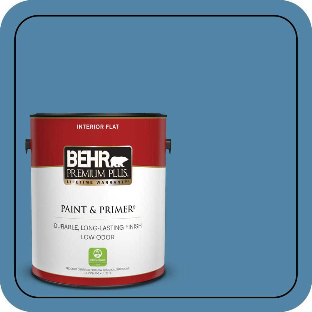 BEHR PREMIUM PLUS 1 gal. #M500-4 Hemisphere Flat Low Odor Interior Paint & Primer (1)