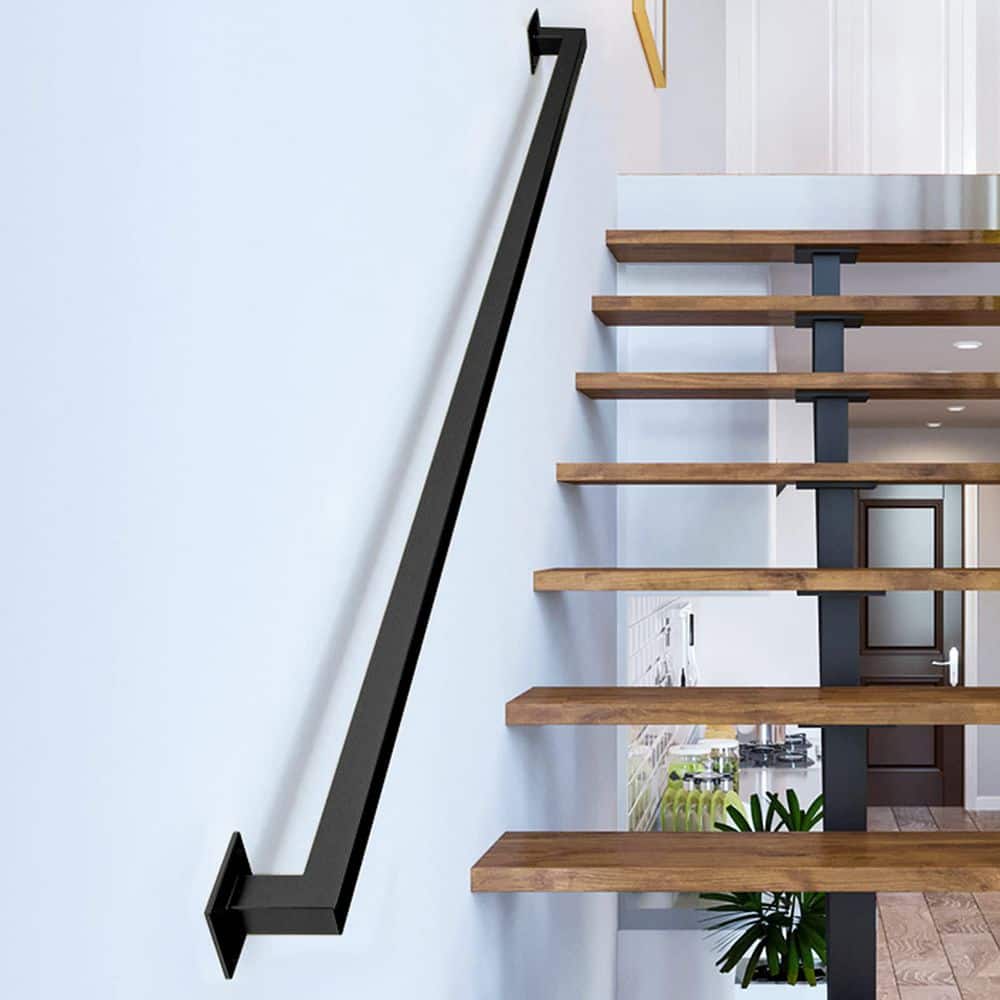 Unbranded 4FT Galvanized Steel Handrail for Cable Railing System Industrial Wall Mount Stair Railing Pipe 1 Piece (3)