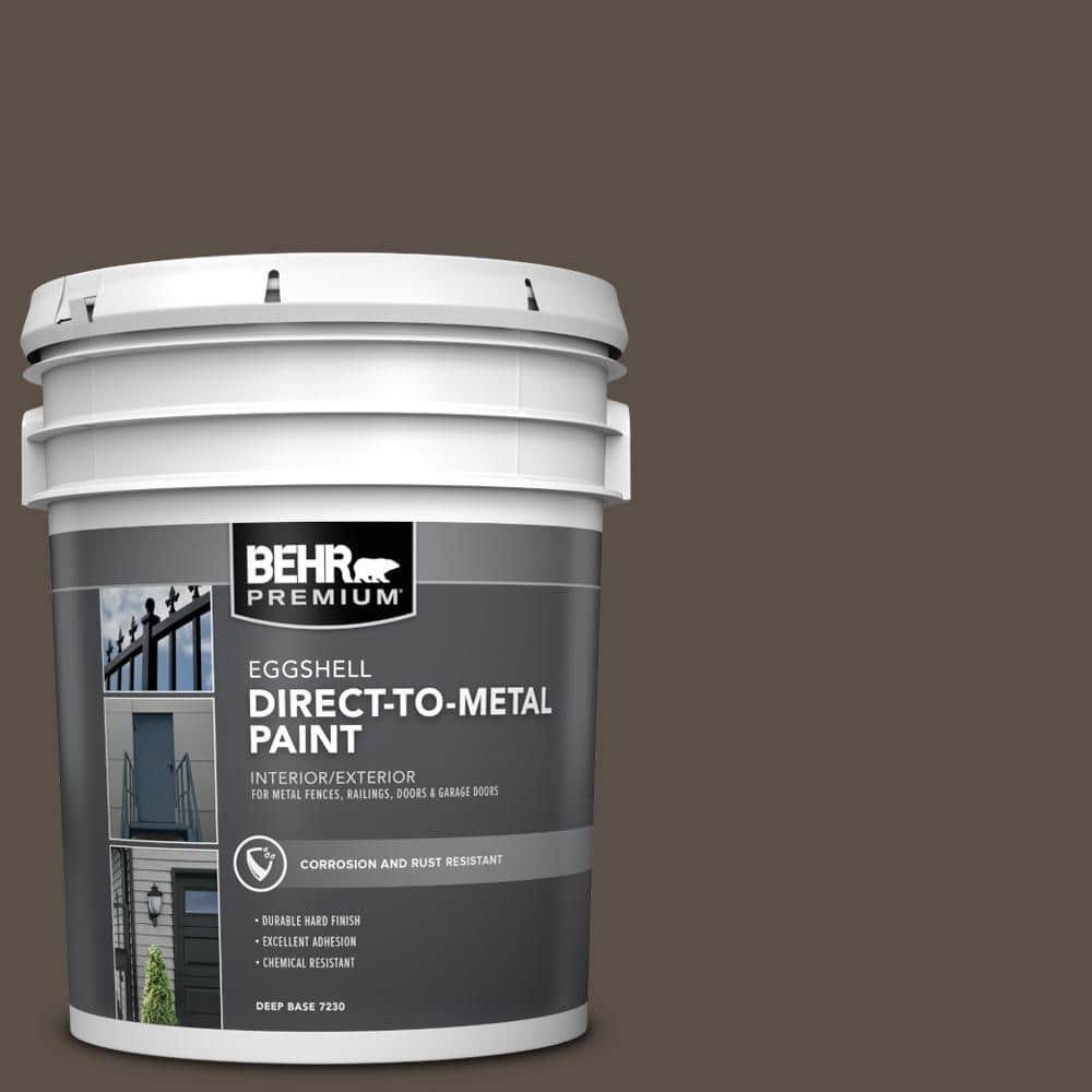BEHR PREMIUM 5 gal. #N360-7 Potting Soil Eggshell Direct to Metal Interior/Exterior Paint (1)
