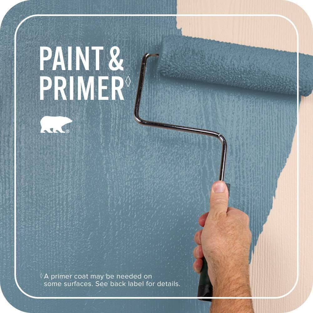 BEHR PREMIUM PLUS 5 gal. #550F-5 Winter Lake Satin Enamel Exterior Paint & Primer (3)