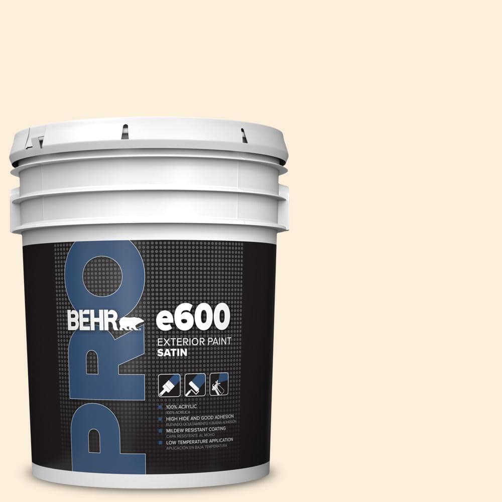 BEHR PRO 5 gal. #W-D-720 Innocence Satin Exterior Paint