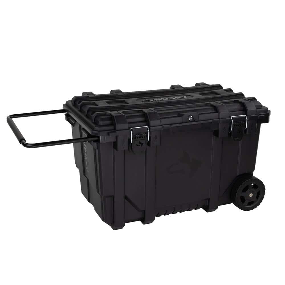Husky Black Large 37 in. Heavy Duty Rolling Toolbox with Tool Tray and Keyed Lock