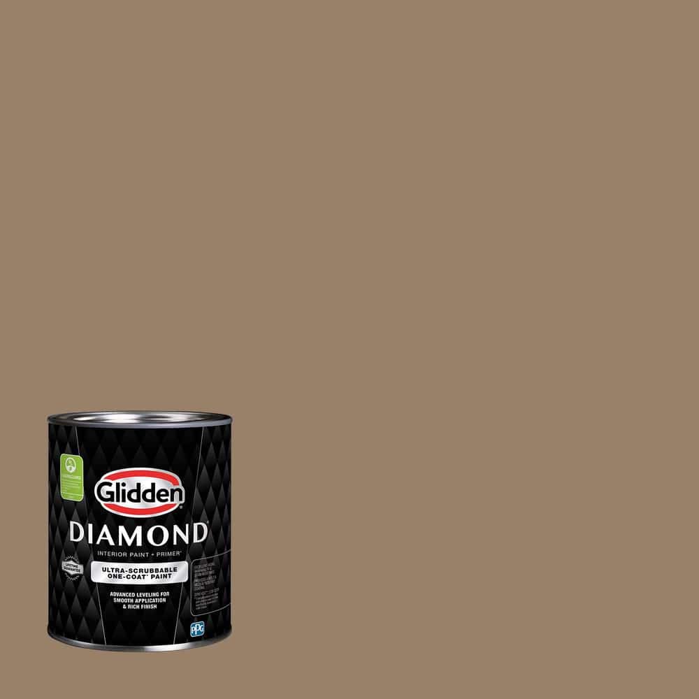 Glidden Diamond 1 qt. #PPG1077-5 Chocolate Moment Eggshell Interior Paint with Primer