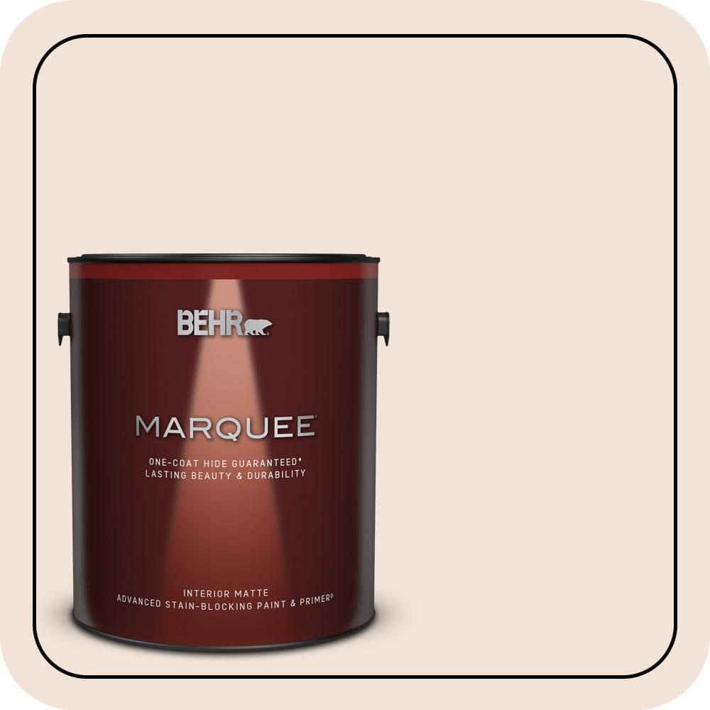 BEHR MARQUEE 1 gal. #W-B-120 Victorian Pearl Matte Interior Paint & Primer
