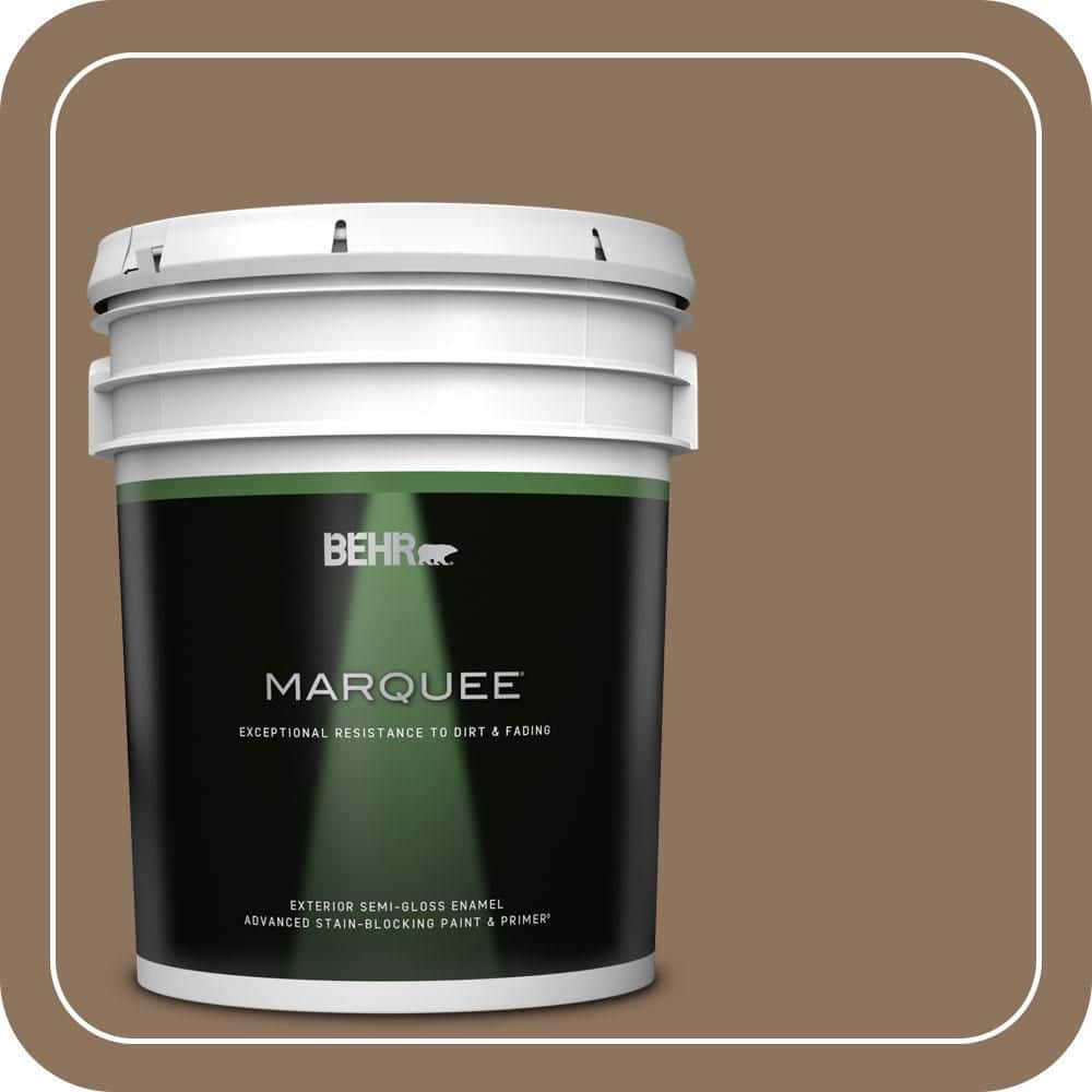 BEHR MARQUEE 5 gal. #N260-6 Outdoor Cafe Semi-Gloss Enamel Exterior Paint & Primer