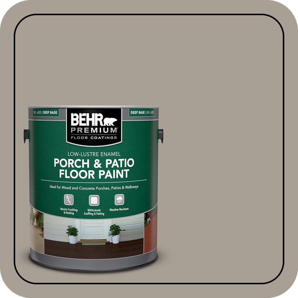 BEHR PREMIUM 1 gal. #PPU24-09 True Taupewood Low-Lustre Enamel Interior/Exterior Porch and Patio Floor Paint (1)