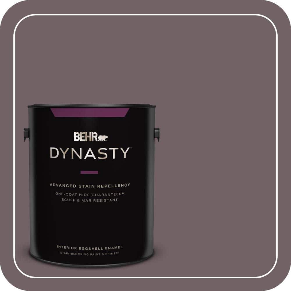 BEHR DYNASTY 1 gal. #N110-6 Dignified Purple One-Coat Hide Eggshell Enamel Interior Stain-Blocking Paint & Primer