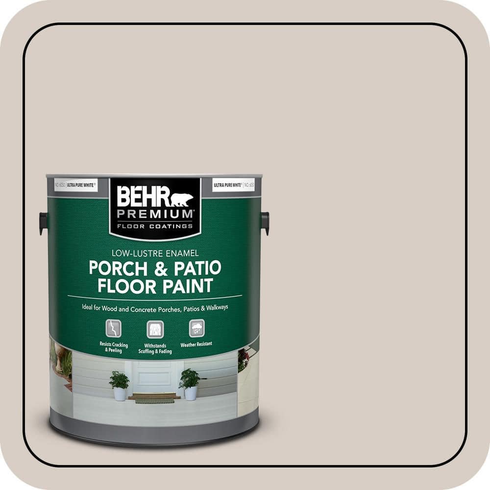 BEHR PREMIUM 1 gal. #MQ3-06 Granite Dust Low-Lustre Enamel Interior/Exterior Porch and Patio Floor Paint (1)