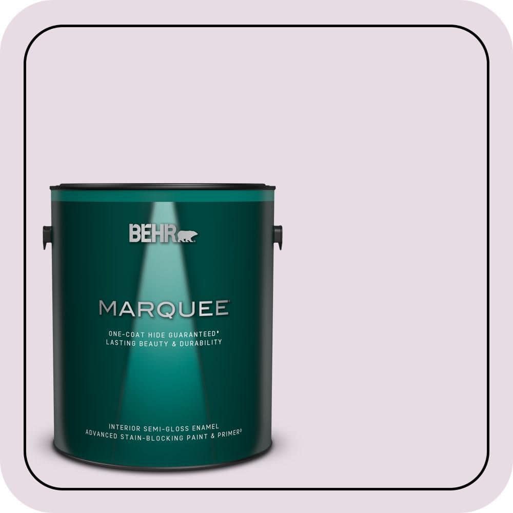 BEHR MARQUEE 1 gal. #680E-2 Iced Mauve Semi-Gloss Enamel Interior Paint & Primer
