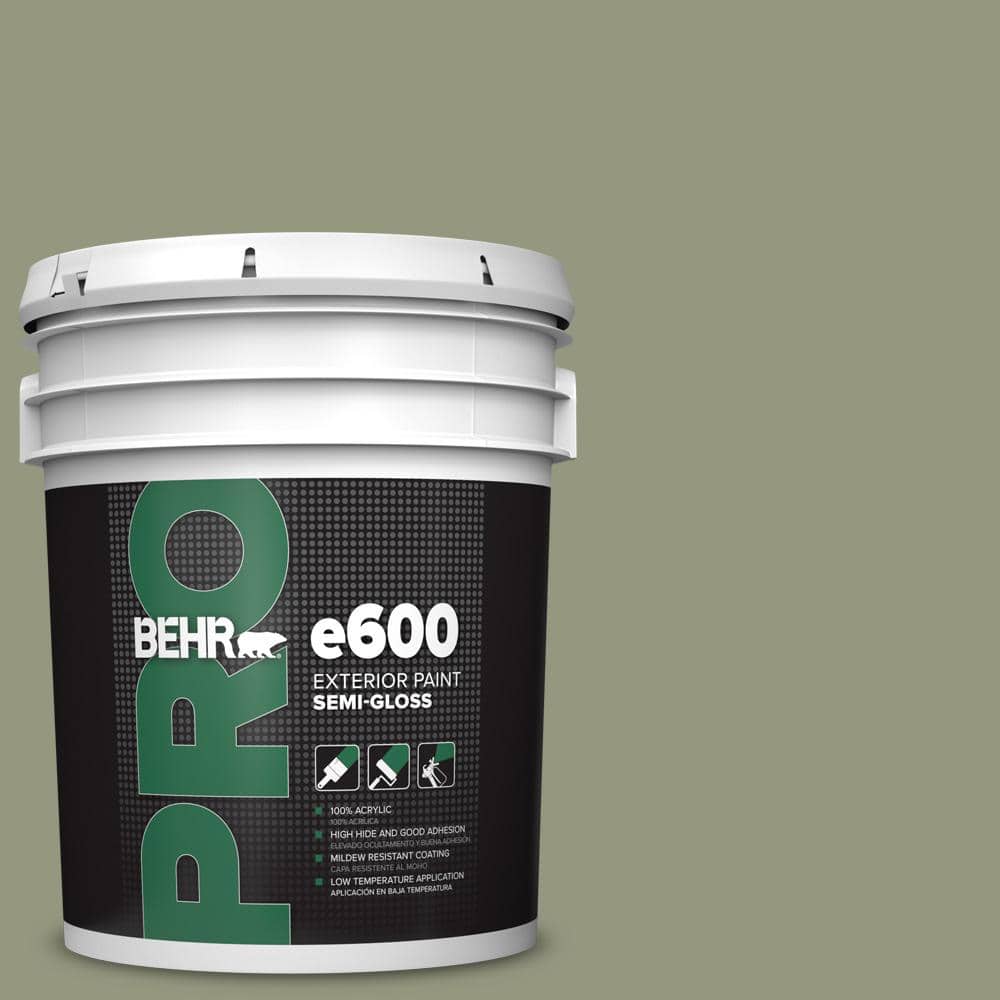 BEHR PRO 5 gal. #S380-5 Milkweed Pod Semi-Gloss Exterior Paint