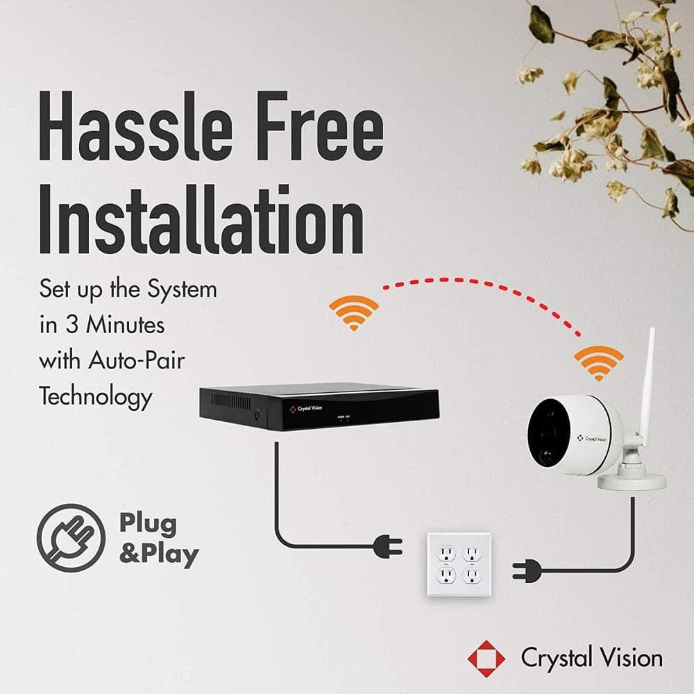 Crystal Vision 8-Channel Wireless 1080p Full HD 2MP 2TB Hard Drive Surveillance System with 2 Audio Cameras and 4 Standard Cameras (3)