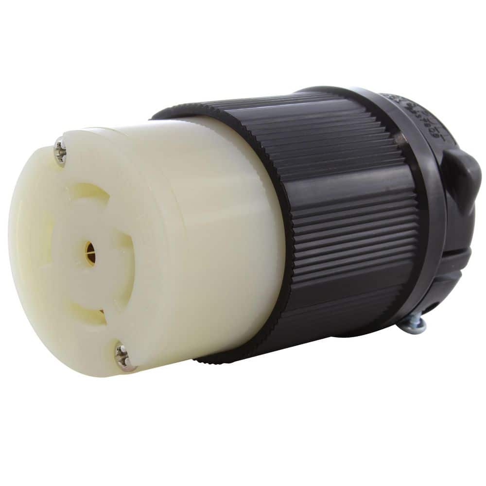 AC WORKS NEMA L21-30R 30A 3-Phase 120/208V 3PY, 5-Wire Locking Female in Black UL, C-UL Approval (1)