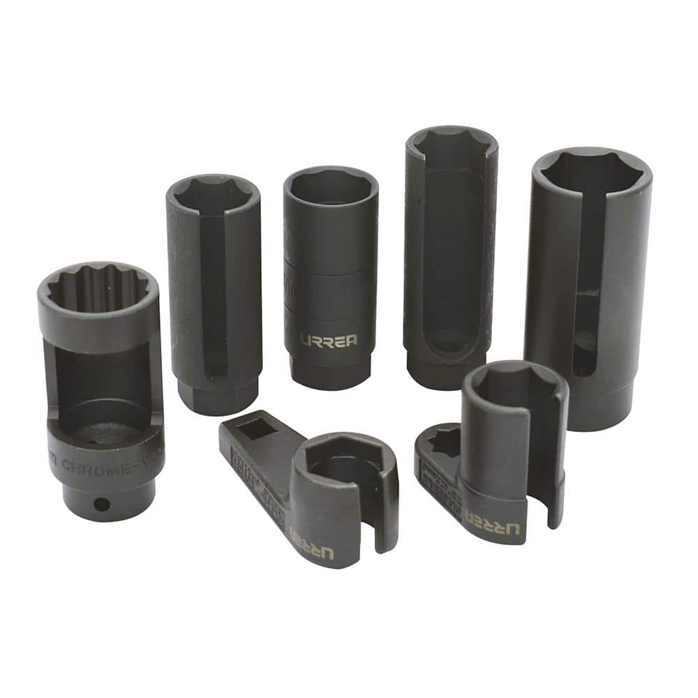 URREA Oxygen and Oil Sensor Socket Set in Plastic Case Set, (7-Piece)