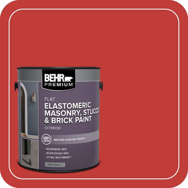 BEHR PREMIUM 1 gal. #P150-7 Flirt Alert Elastomeric Masonry, Stucco and Brick Exterior Paint (2)