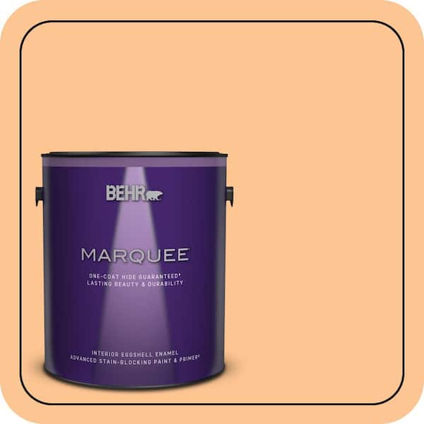 BEHR MARQUEE 1 gal. #P220-4 Dainty Apricot Eggshell Enamel Interior Paint & Primer (2)