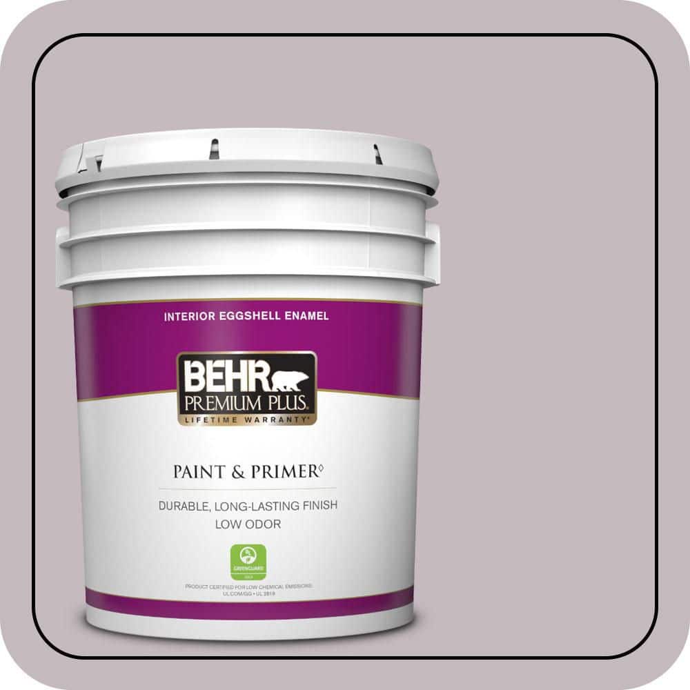 BEHR PREMIUM PLUS 5 gal. #N110-2 Mulberry Stain Eggshell Enamel Low Odor Interior Paint & Primer