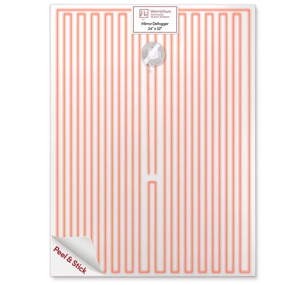 WarmlyYours 24 in. x 32 in. Rectangular Mirror Defogger