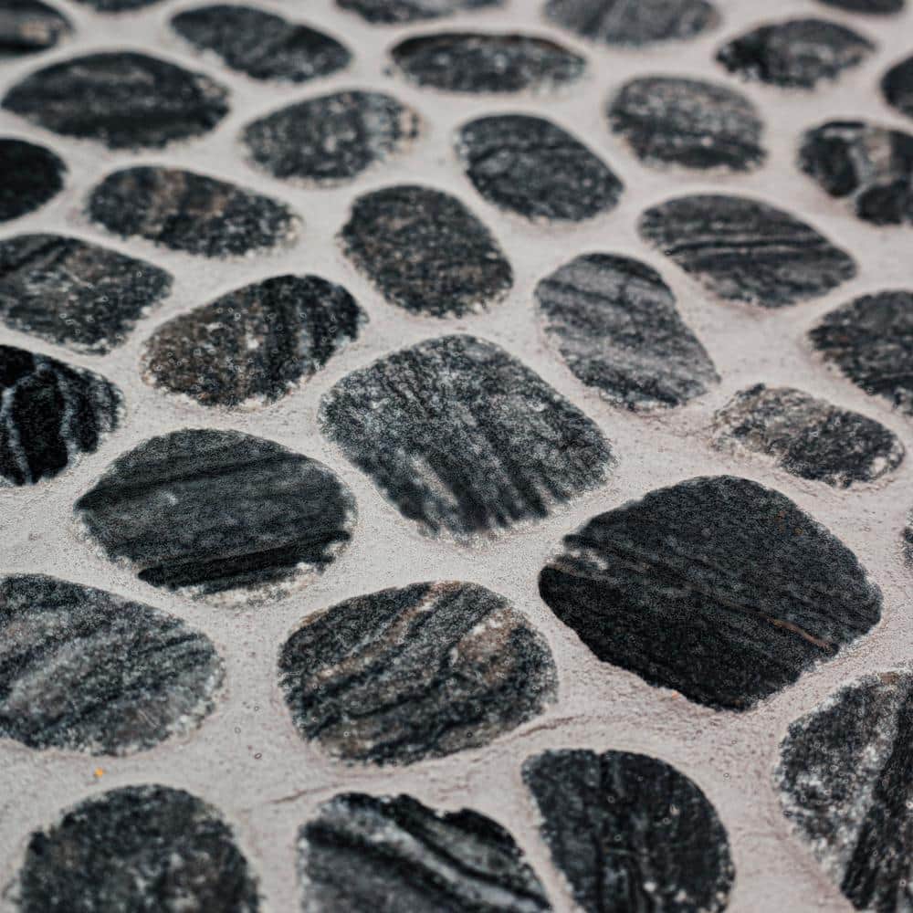 MSI Henley Pebble 12 in. x 12 in. x 10mm Tumbled Marble Mosaic Floor and Wall Tile (1 sq. ft. / Each) (4)