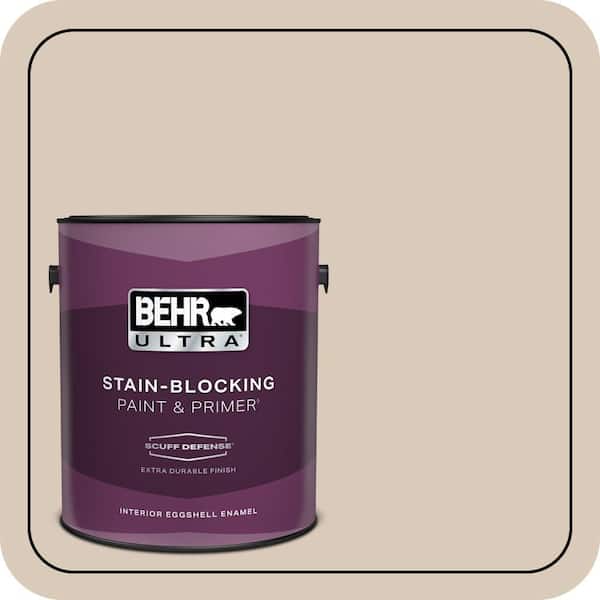 BEHR PREMIUM PLUS 5 gal. #ICC-22 Haze Semi-Gloss Enamel Low Odor Interior Paint & Primer (2)