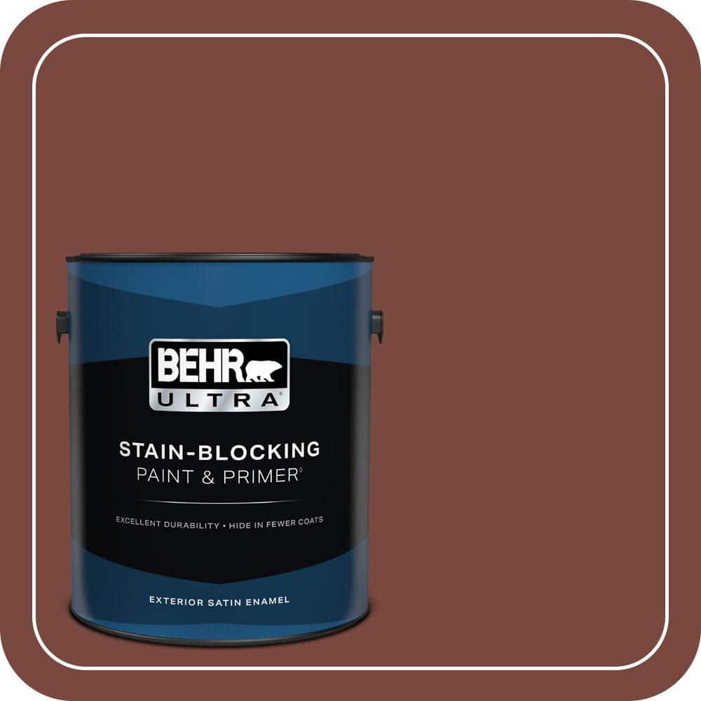 BEHR ULTRA 1 gal. #S150-7 Fire Roasted Satin Enamel Exterior Paint & Primer