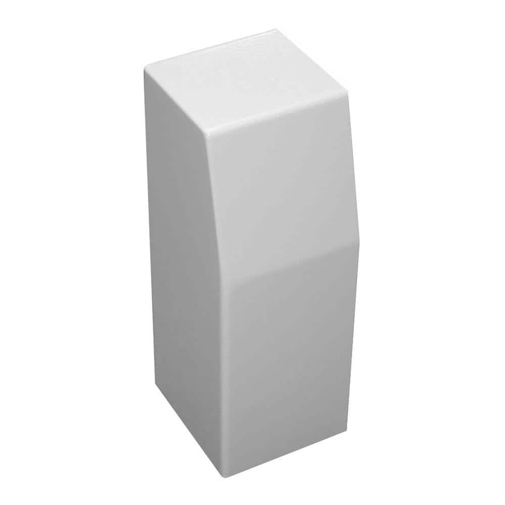 Baseboarders Premium Series Steel Easy Slip-On Baseboard Heater Cover Left Side Closed End Cap in White