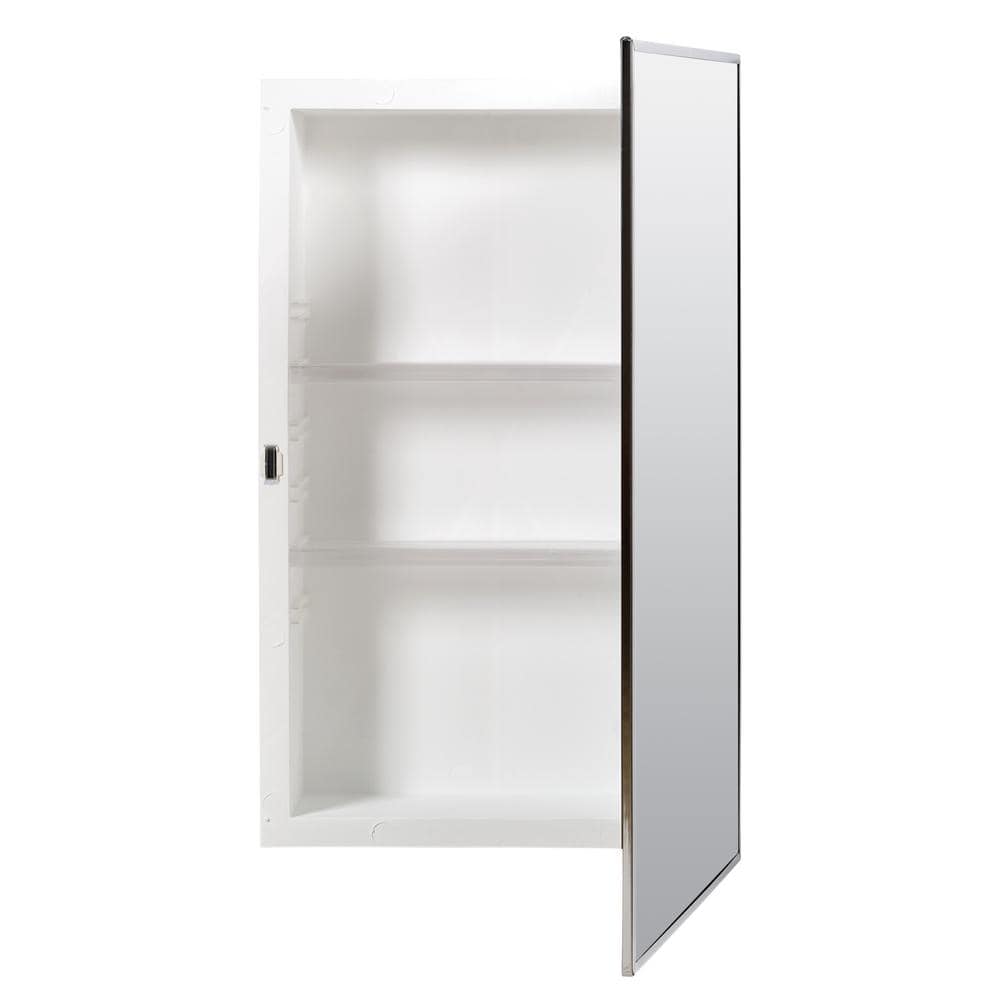 Zenith 16 in. W x 26 in. H Rectangular Recessed or Surface Mount Framed Medicine Cabinet with Mirror (3)