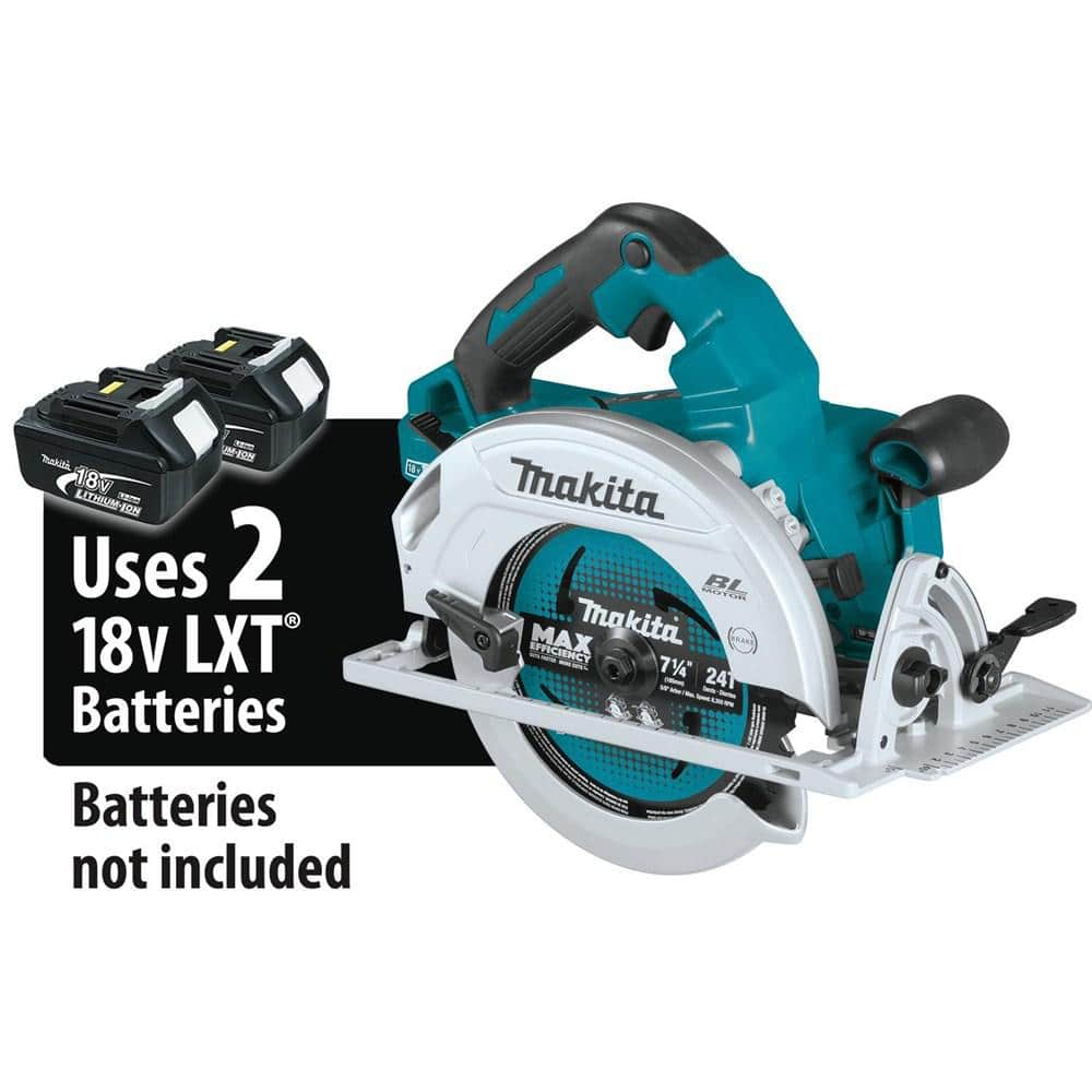 Makita 18V X2 LXT (36V) Brushless Cordless 7.25 in. Circular Saw (Tool-Only) w/7.25 in. Carbide-Tipped Saw Blade (2)