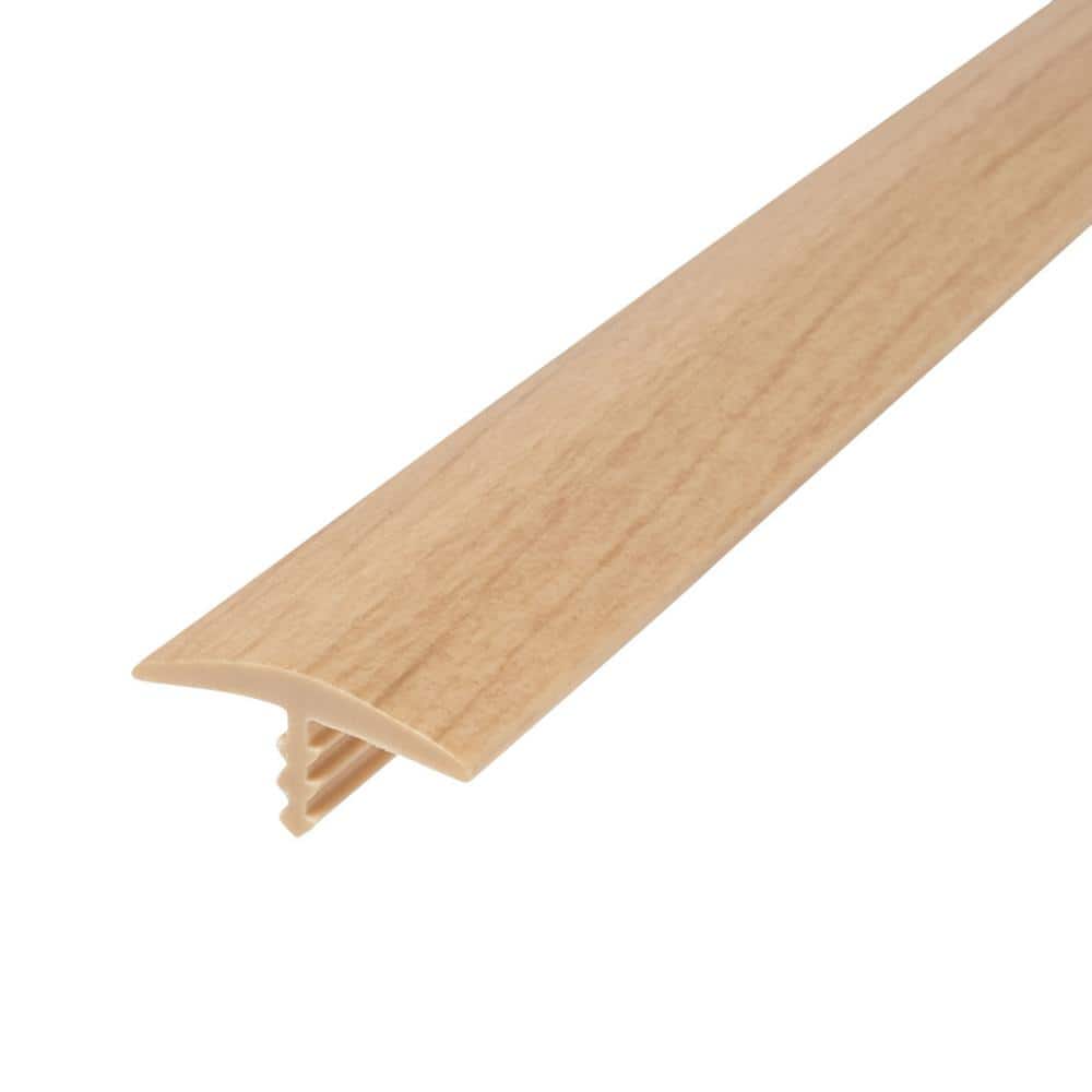 Outwater 11/16 in. natural maple Flexible Polyethylene Center Barb Bumper Tee Moulding Edging 25 foot long Coil