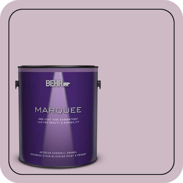 BEHR MARQUEE 1 gal. #S110-3 Queens Violet One-Coat Hide Eggshell Enamel Interior Paint & Primer (2)
