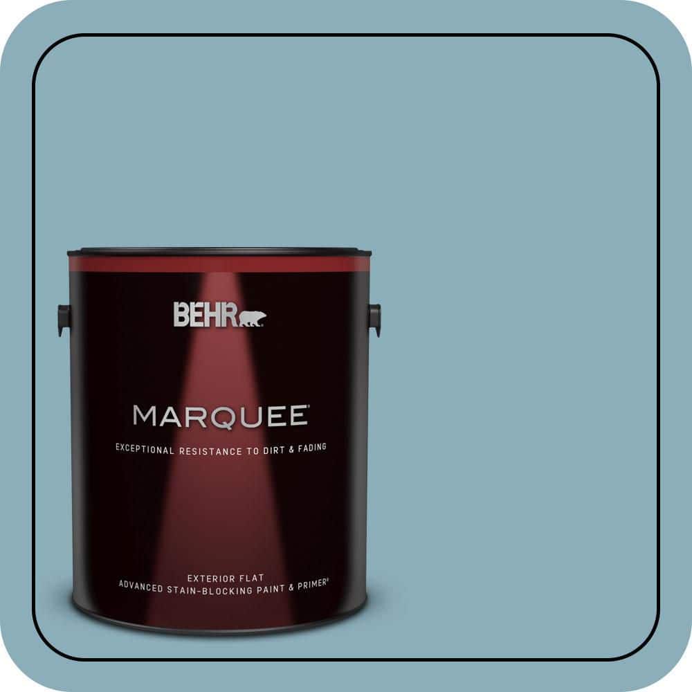 BEHR MARQUEE 1 gal. #QE-51 Atmosphere Flat Exterior Paint & Primer