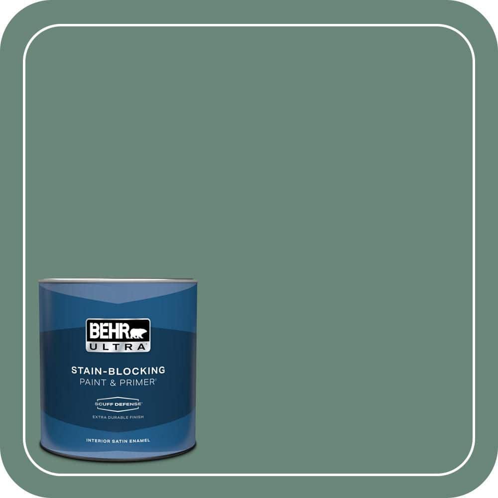 BEHR ULTRA 1 qt. #S420-5 Sycamore Grove Extra Durable Satin Enamel Interior Paint & Primer