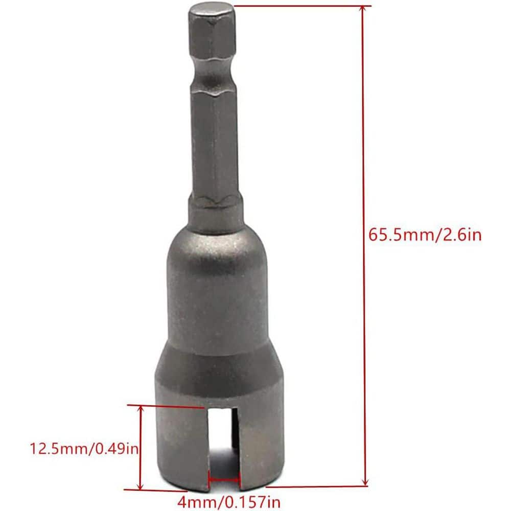 Unbranded 1/4 in. Steel Slot Wing Nut Driver Drill Bit Socket Wrenches with Quick Install for Nuts Screws Bolts (10-Pack) (2)