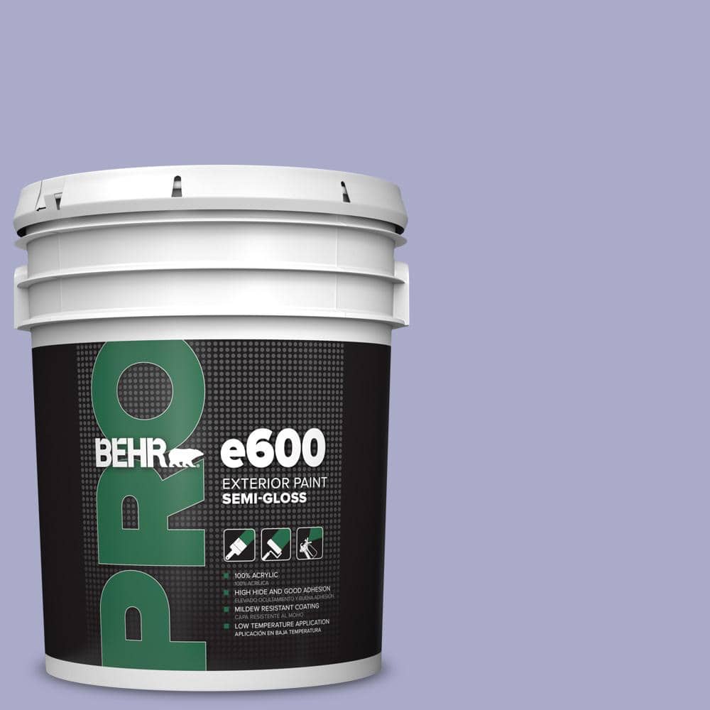 BEHR PRO 5 gal. #M550-4 Wisteria Blue Semi-Gloss Exterior Paint