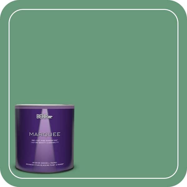 BEHR MARQUEE 1 qt. #470D-5 Herbal Eggshell Enamel Interior Paint & Primer (2)