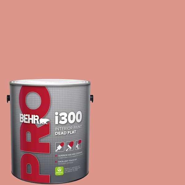 BEHR PRO 1 gal. #180D-4 Coral Serenade Dead Flat Interior Paint (2)