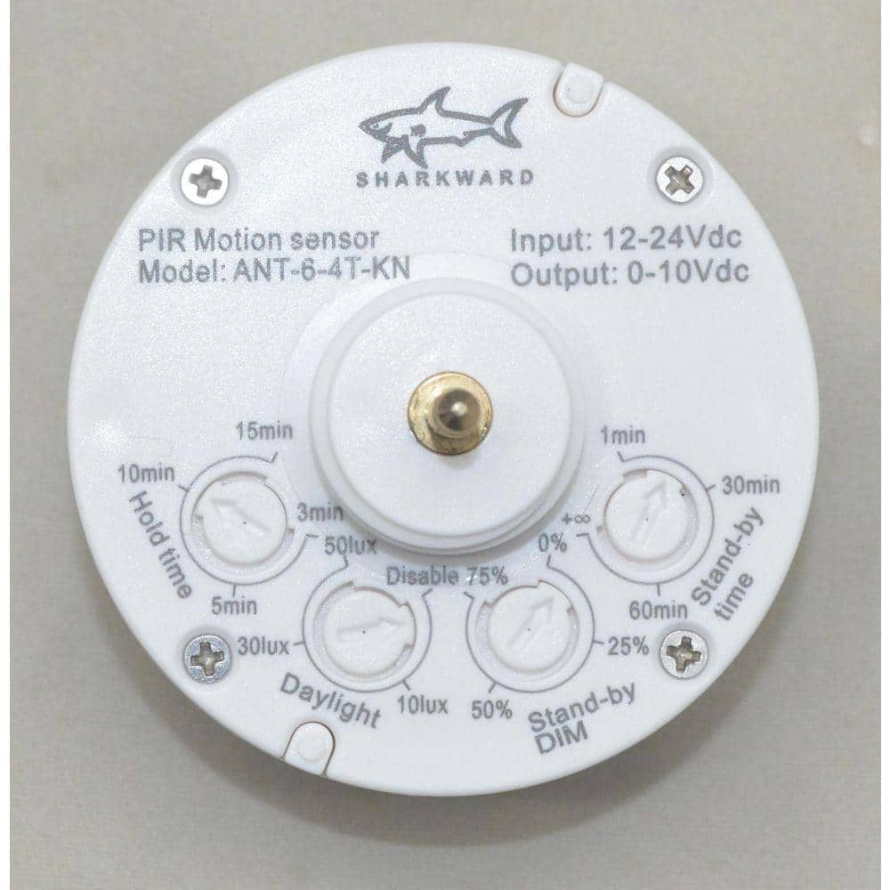 SHARKWARD BRI 12-24V 25mA Lighting Control for Indoor/Outdoor PIR Sensor Timer/Daylight Sensing No Wiring Required White (2)
