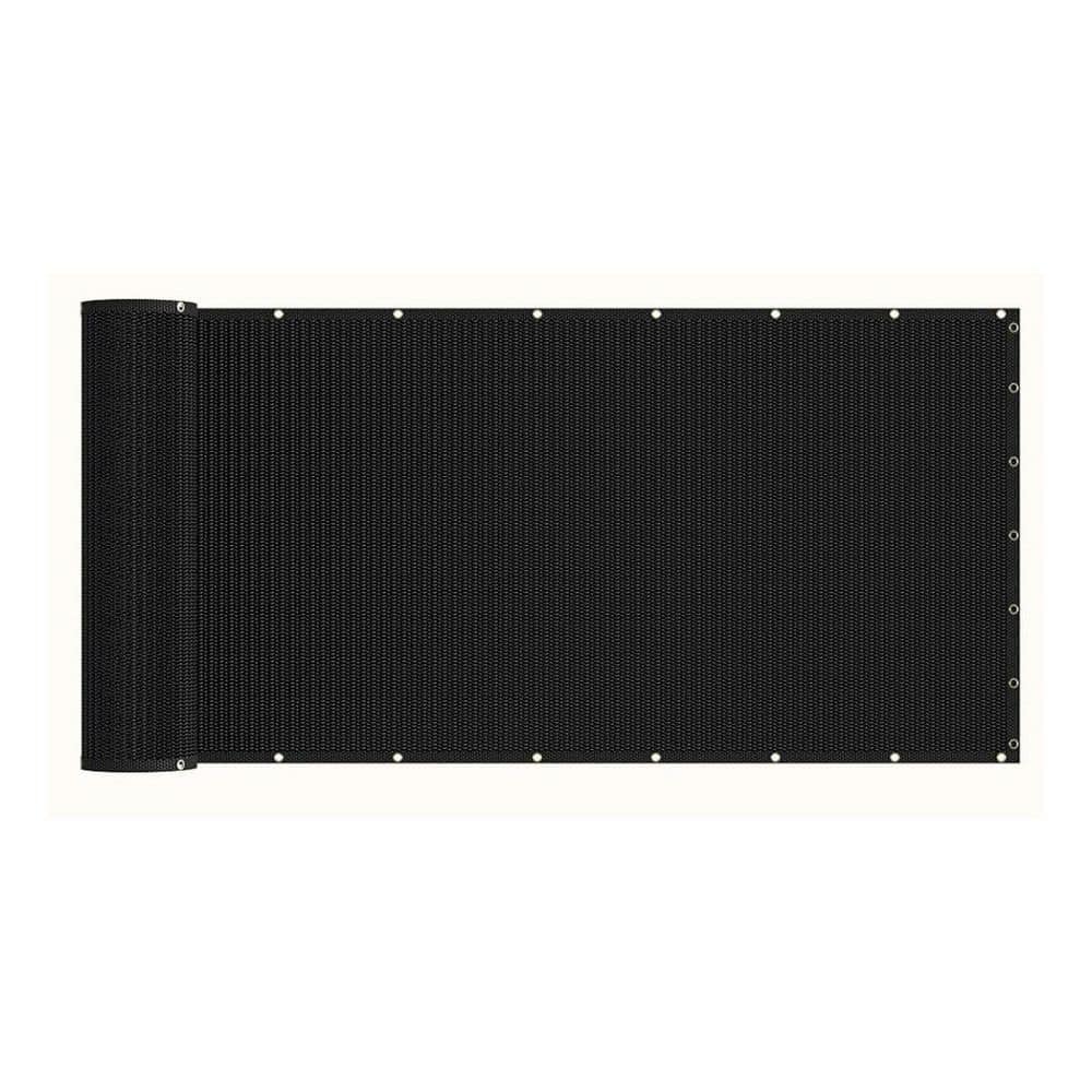 NVNOO 6 ft. x 25 ft. Heavy Duty 90% Blockage Privacy Screen Fence Mesh Shade Net for Wall Garden Yard Backyard, Black