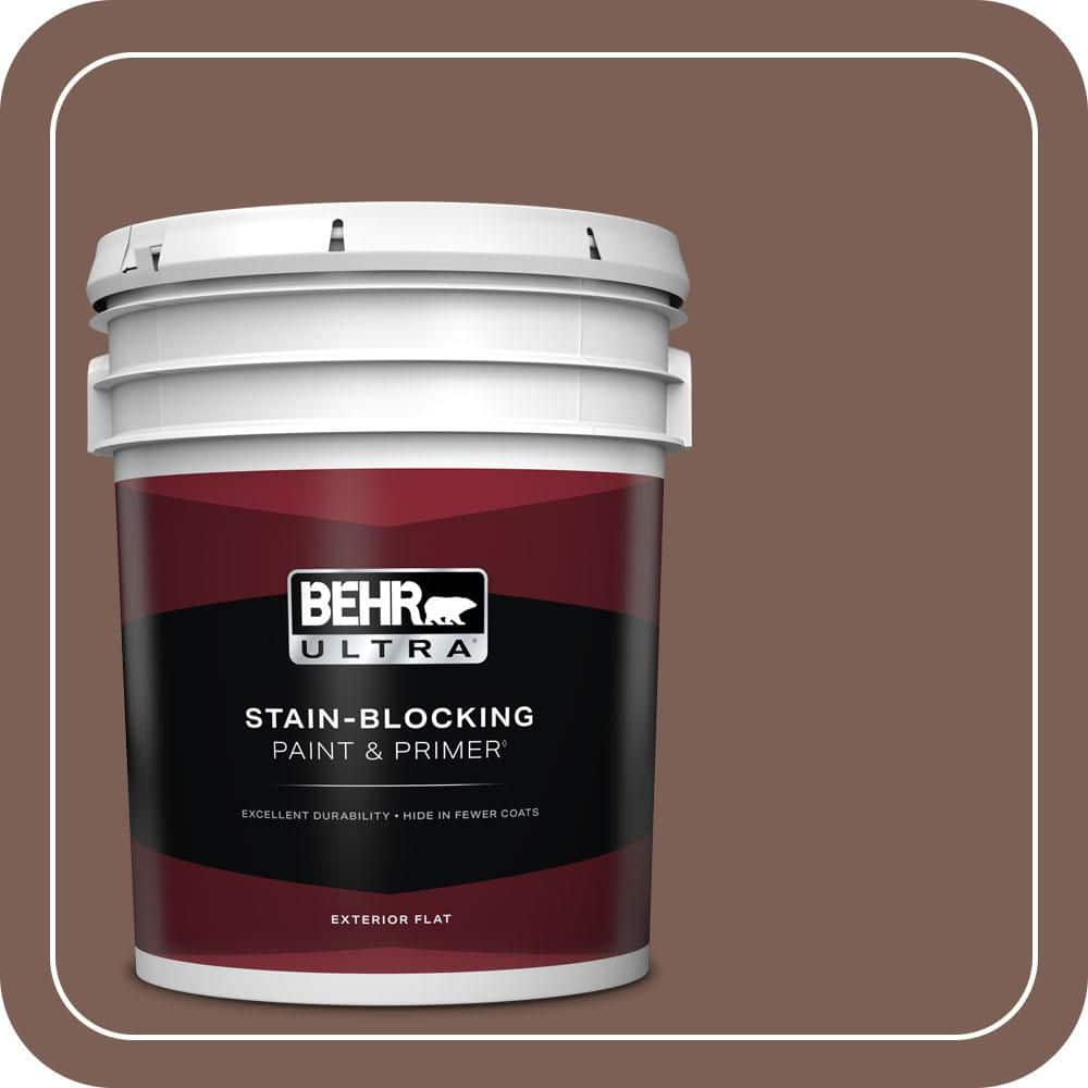 BEHR ULTRA 5 gal. #MQ1-57 Secret Journal Flat Exterior Paint & Primer